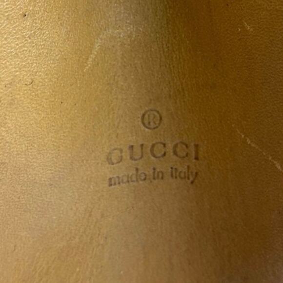 Gucci Women's Gray Green Braided Leather Straps Canvas Tote Shoulder Hand Bag - Picture 8 of 8